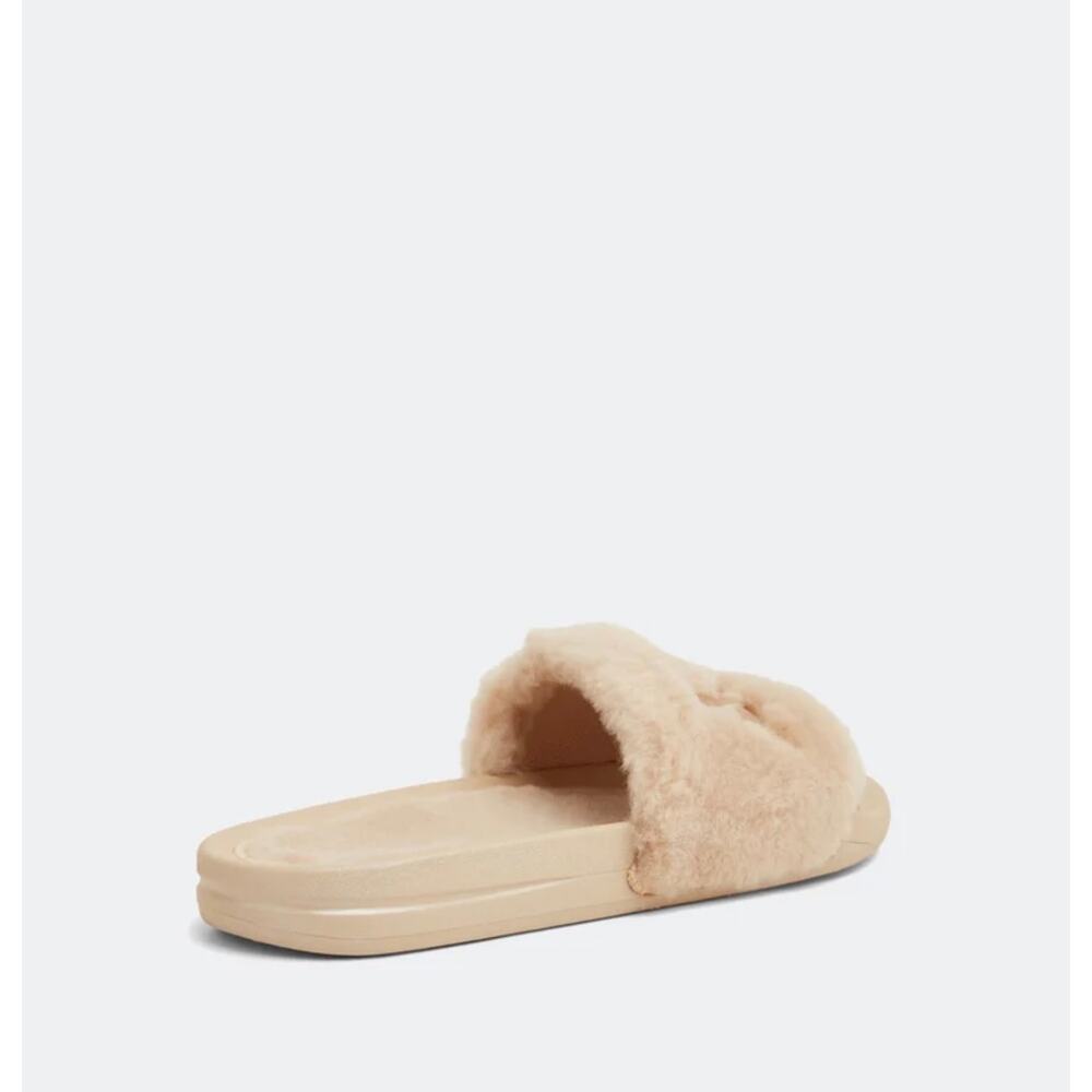 New men’s APL shearling slides sandals champagne size 14 - Picture 2 of 7